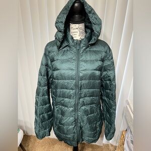 Women's Green Puffer Jacket
